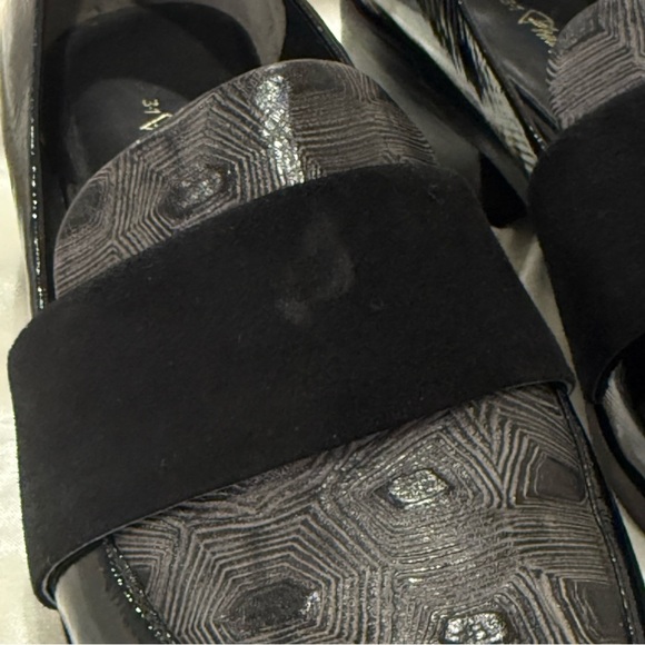 3.1 Phillip Lim Quinn Leather Loafers Tortoise Shell Suede Black Classic 38/8 - Picture 9 of 15